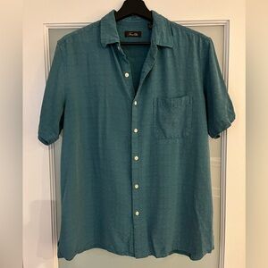 Men's Blue Short Sleeve Shirt
